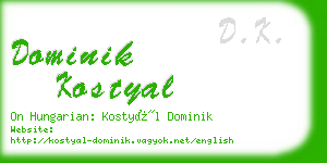 dominik kostyal business card